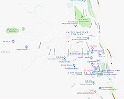 Map of Hotels in Thimphu