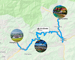 Thimphu Transportation Map