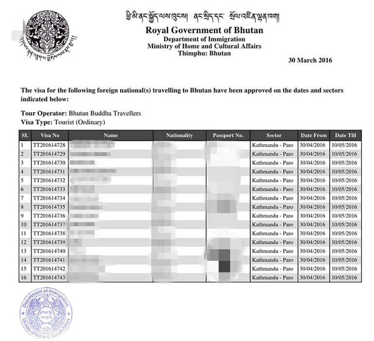 Apply For Bhutan Visa For Your Bhutan Trip Requirements And Cost   Bhutan Visa Clearance Letter 