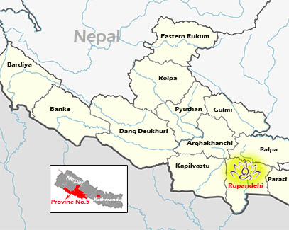 Lumbini Location Map 407 