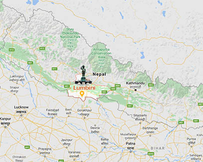 Lumbini Nepal Map 407 